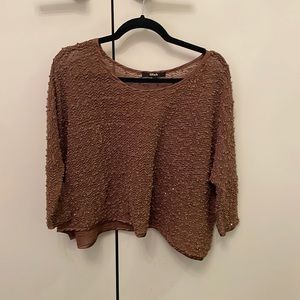 Brown sweater blouse, medium